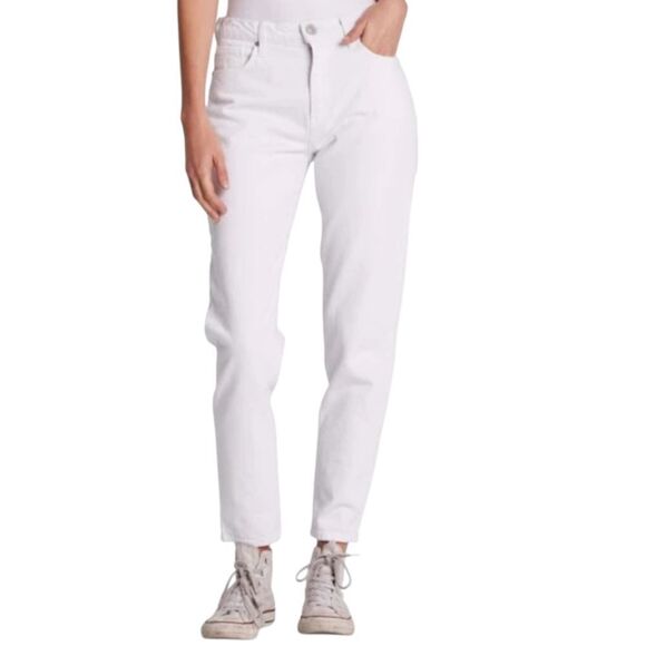 Hudson Bettie High Waist Tapered Jeans in White - Picture 1 of 11
